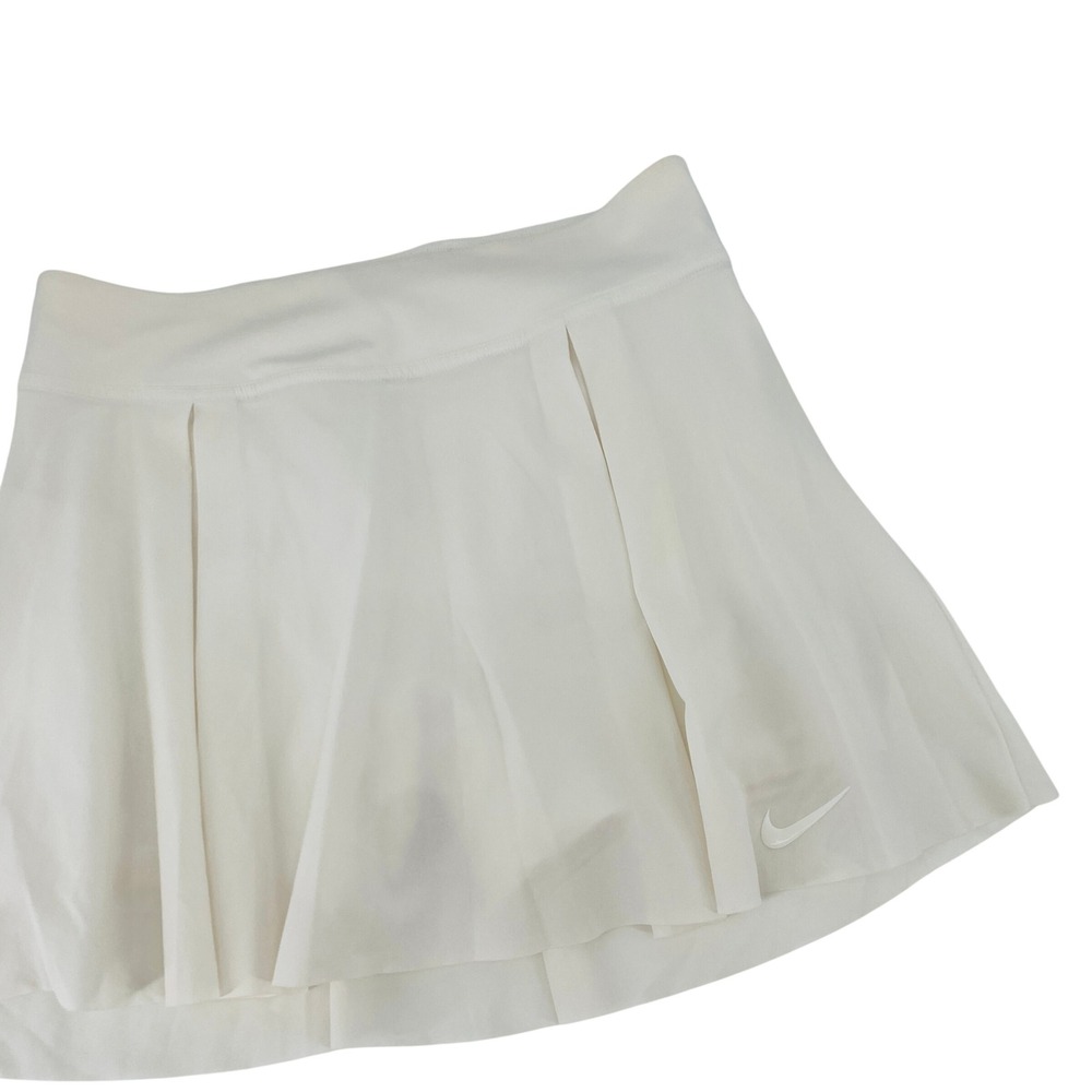 Nike Tennis Skirt Womens Small White Pleated Dri-Fit Athletic Skort